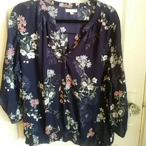 Maurices Sheer Floral Blouse